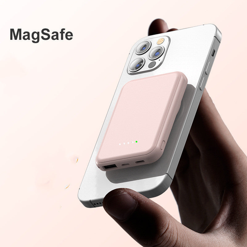 Wireless Charger Power Bank
Snap-On Wireless Power Bank
PortablePowerBank
Portable Magnetic Battery Pack
Mini Magnetic Charger for Phone
MagSafe Compatible Power Bank
Magnetic Wireless Power Bank
FastChargingTech
Fast Wireless Charging Power Bank
Fast Charging Portable Charger
CompactEnergy
Compact 5000mAh Charger
5000mAh Mini Power Bank