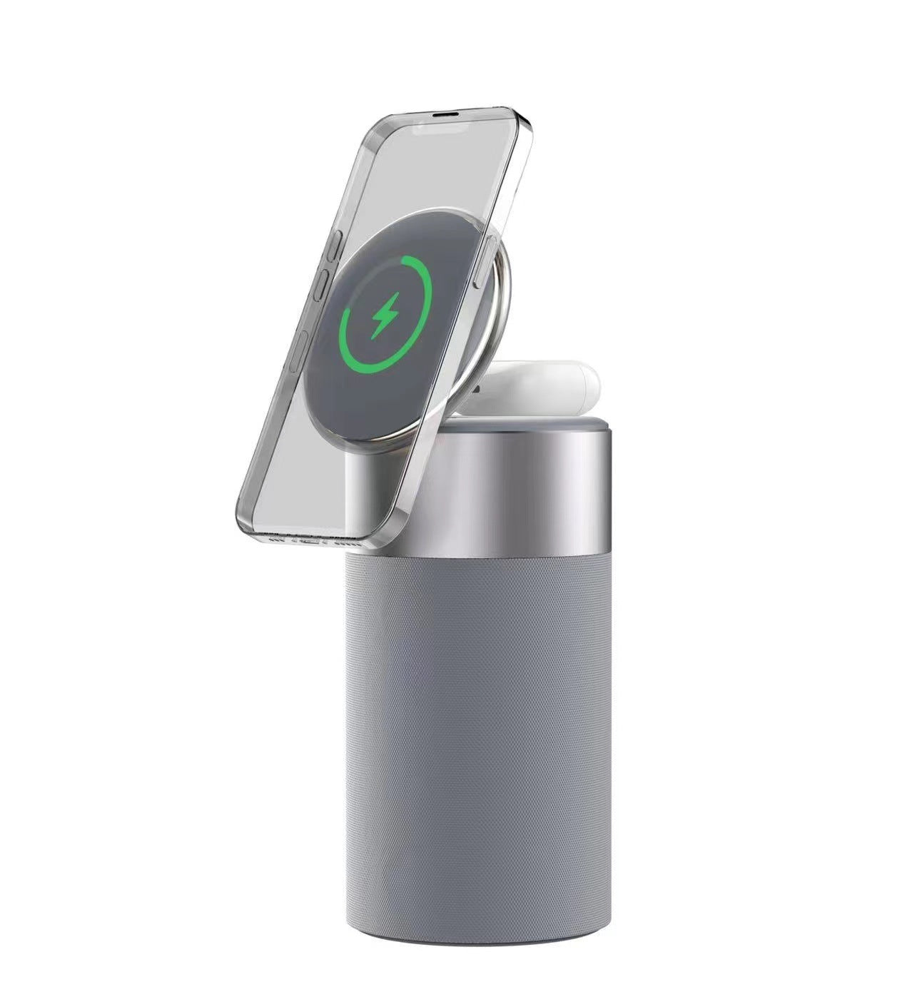 3-in-1 Wireless Charger, Bluetooth Speaker & Touch Lamp for Home & Office