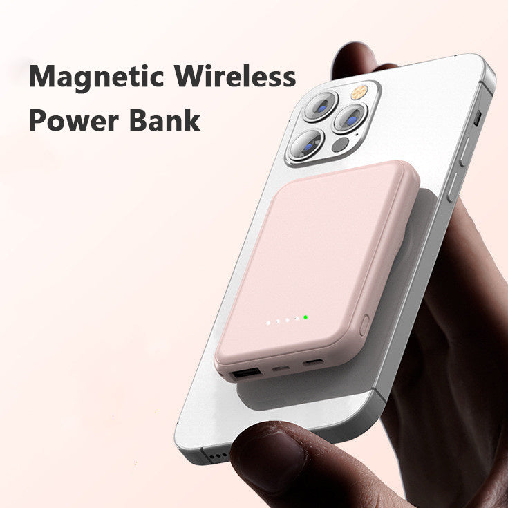 Wireless Charger Power Bank
Snap-On Wireless Power Bank
PortablePowerBank
Portable Magnetic Battery Pack
Mini Magnetic Charger for Phone
MagSafe Compatible Power Bank
Magnetic Wireless Power Bank
FastChargingTech
Fast Wireless Charging Power Bank
Fast Charging Portable Charger
CompactEnergy
Compact 5000mAh Charger
5000mAh Mini Power Bank