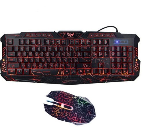 Tricolor Backlight Wired Gaming Keyboard & Mouse Set