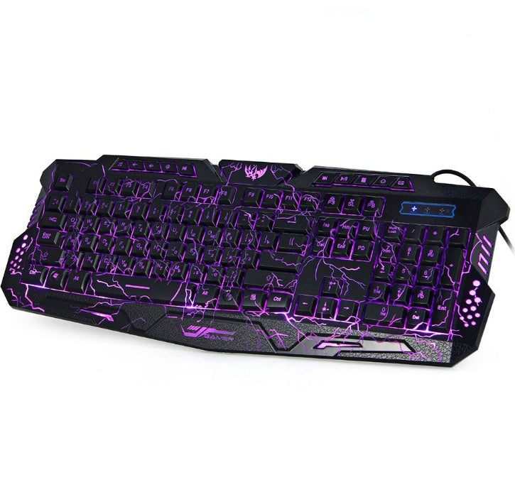 Tricolor Backlight Wired Gaming Keyboard & Mouse Set