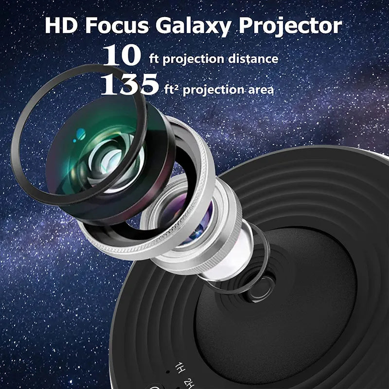 Night Light Galaxy Projector 360° Rotating Starry Sky Lamp