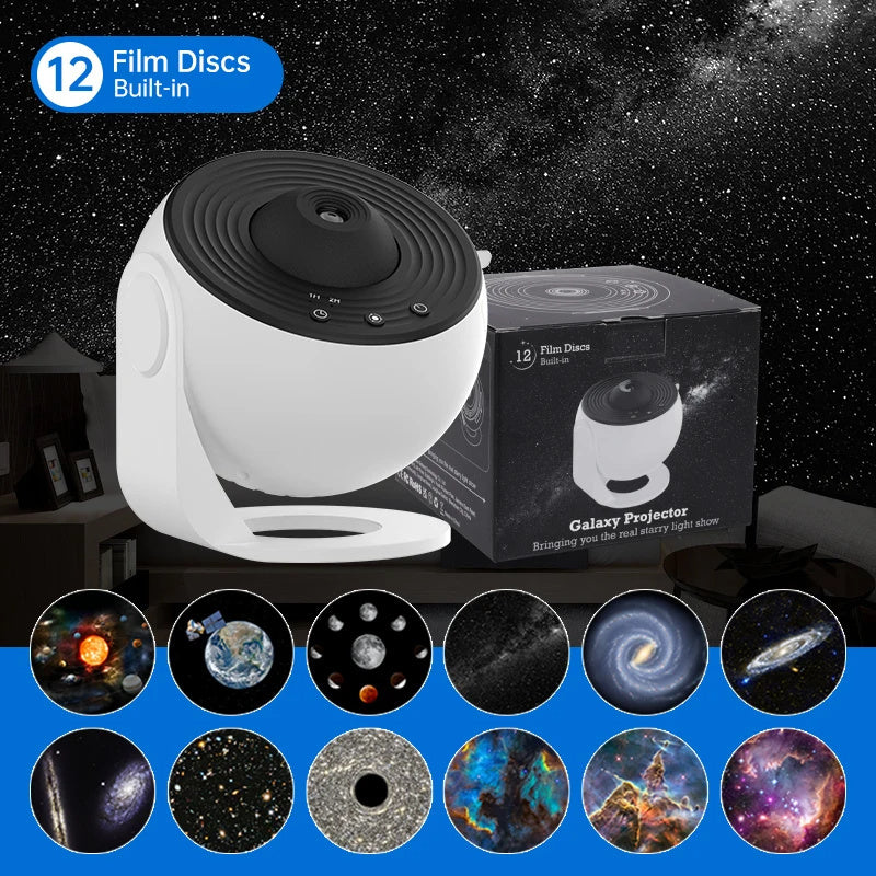 Night Light Galaxy Projector 360° Rotating Starry Sky Lamp